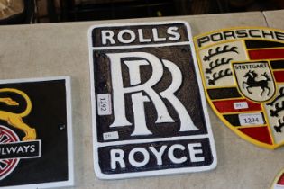 A reproduction Rolls Royce advertising sign (211)