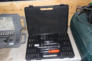 A socket set in fitted case