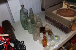 A quantity of various old bottles etc