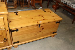 A pine blanket box