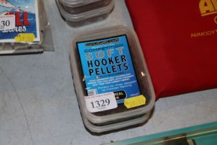 Two tubs of soft hooker pellets