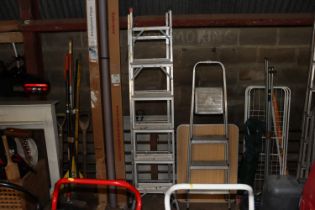 Two aluminium step ladders