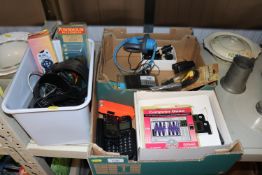 A collection of computer game accessories