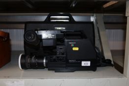 A Sony Trinicon video camera
