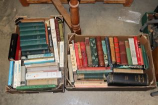 Two boxes of miscellaneous books