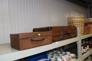 Two vintage suitcases