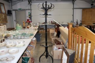 A bentwood style hat and coat stand