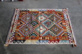 An approx 5'1" x 3'7" Chobi Kilim rug