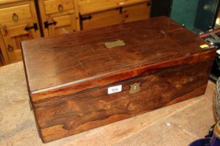 A 19th Century rosewood writing slope