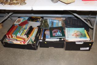 Four boxes of miscellaneous books