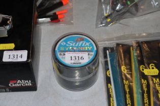 A reel of Sufix extra tough fishing line