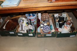 Four boxes of various decorative china and glasswa