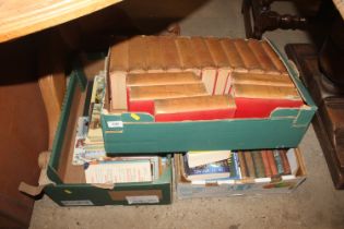 Three boxes of miscellaneous books