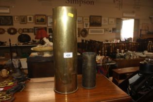 WWI and WWII brass shell cases