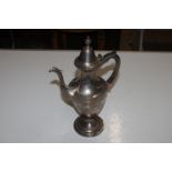A George III silver coffee pot, Newcastle date letters indistinct approx. 24oz (916gms), 35.5cm
