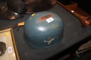 A German WWII type paratroopers helmet