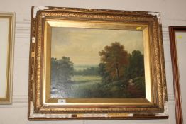 19th Century school, oil on canvas rural scene wit