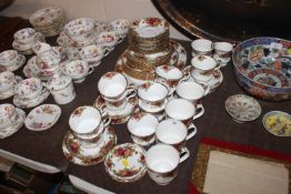 A quantity of Royal Albert "Old Country Roses" tea