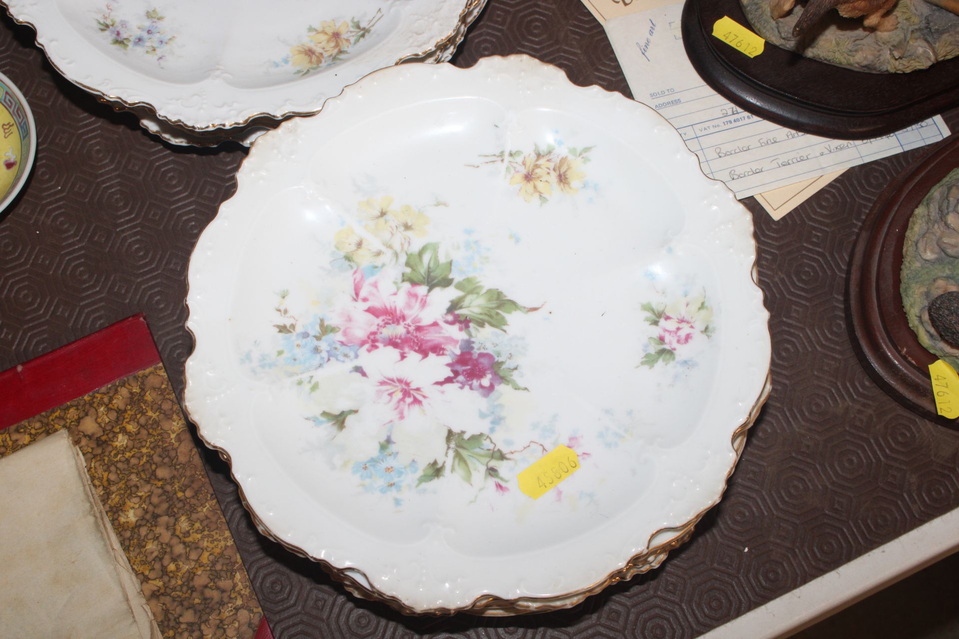 A Limoges type floral decorated part dessert set i - Image 2 of 6