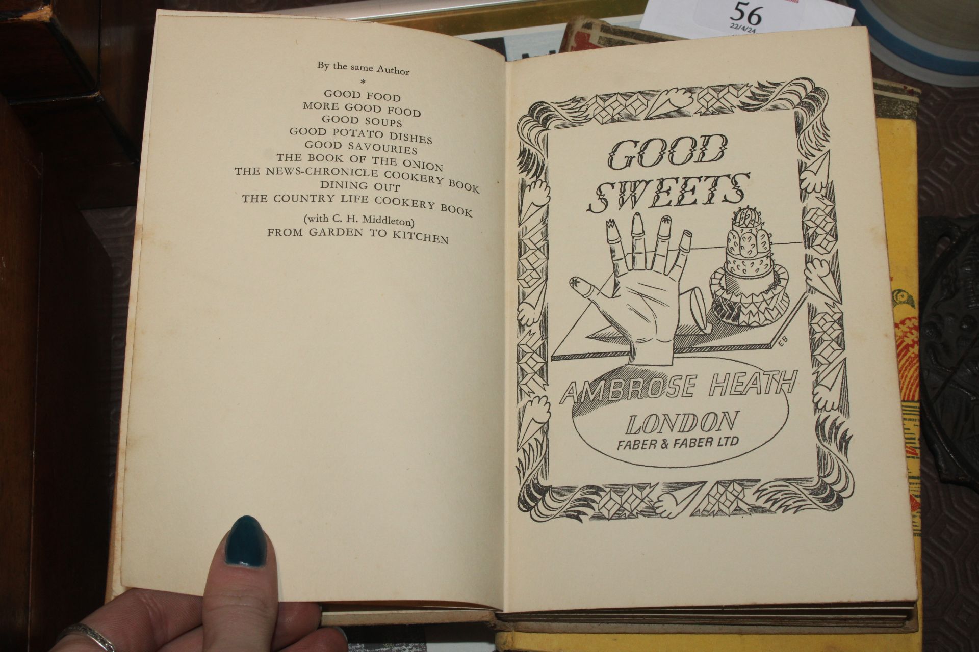 Edward Bawden and Ambrose Heath, two First Editions and one other vintage cookery books, "Good - Image 15 of 16