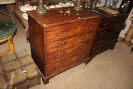 A 19th Century mahogany bachelors chest fitted bru