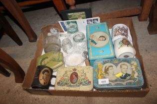 A collection of Royal Commemorative tins, china et