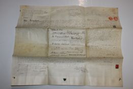 A box of ephemera to include indentures