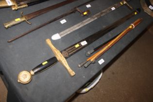 A replica Excalibur sword