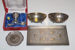 A collection of Eastern white metal items to inclu