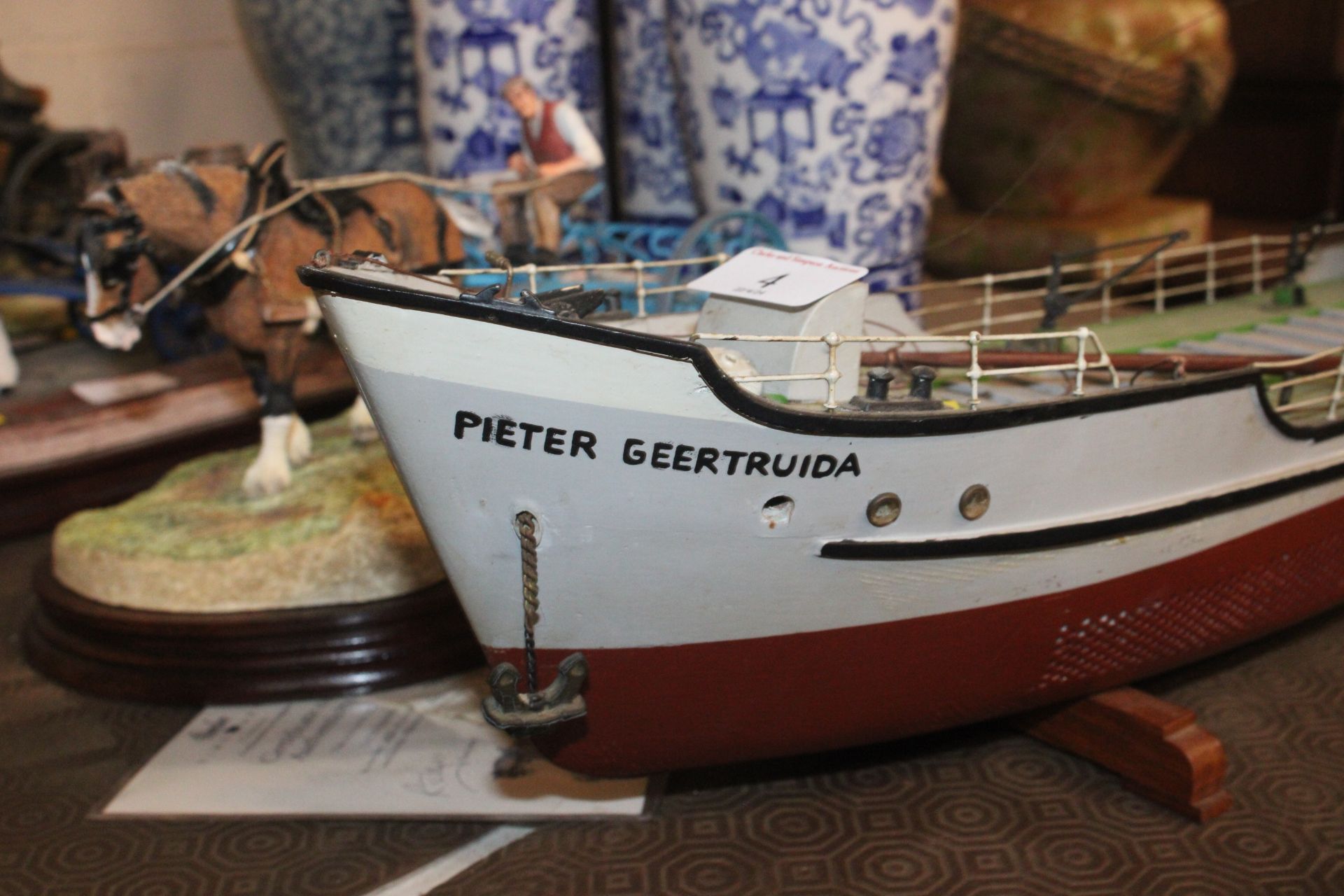 A model of the cargo ship "Peiter Geertruida" - Image 5 of 7