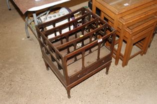 A mahogany Canterbury fitted single drawer