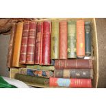 A box of miscellaneous vintage books