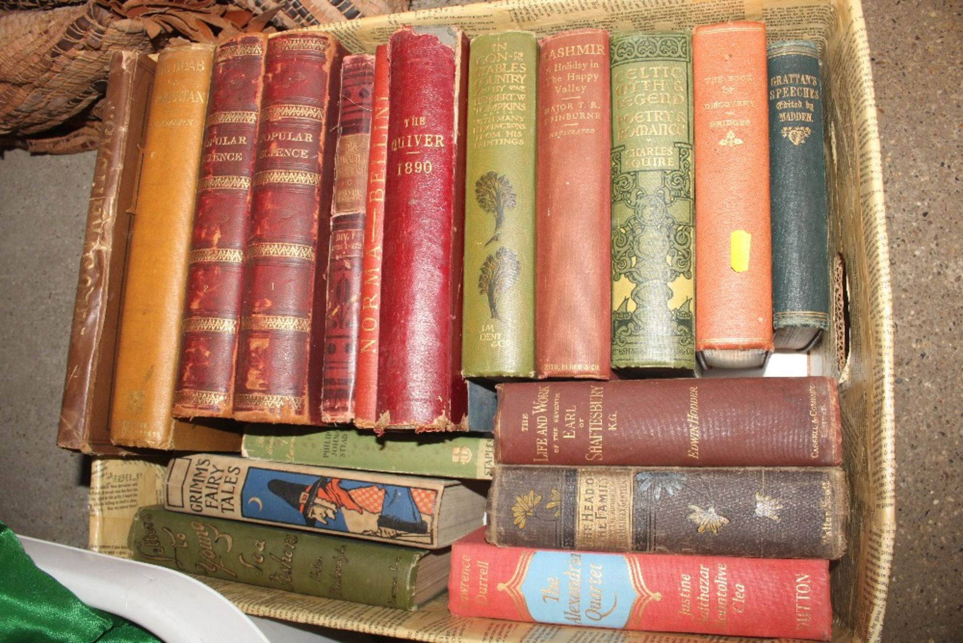 A box of miscellaneous vintage books