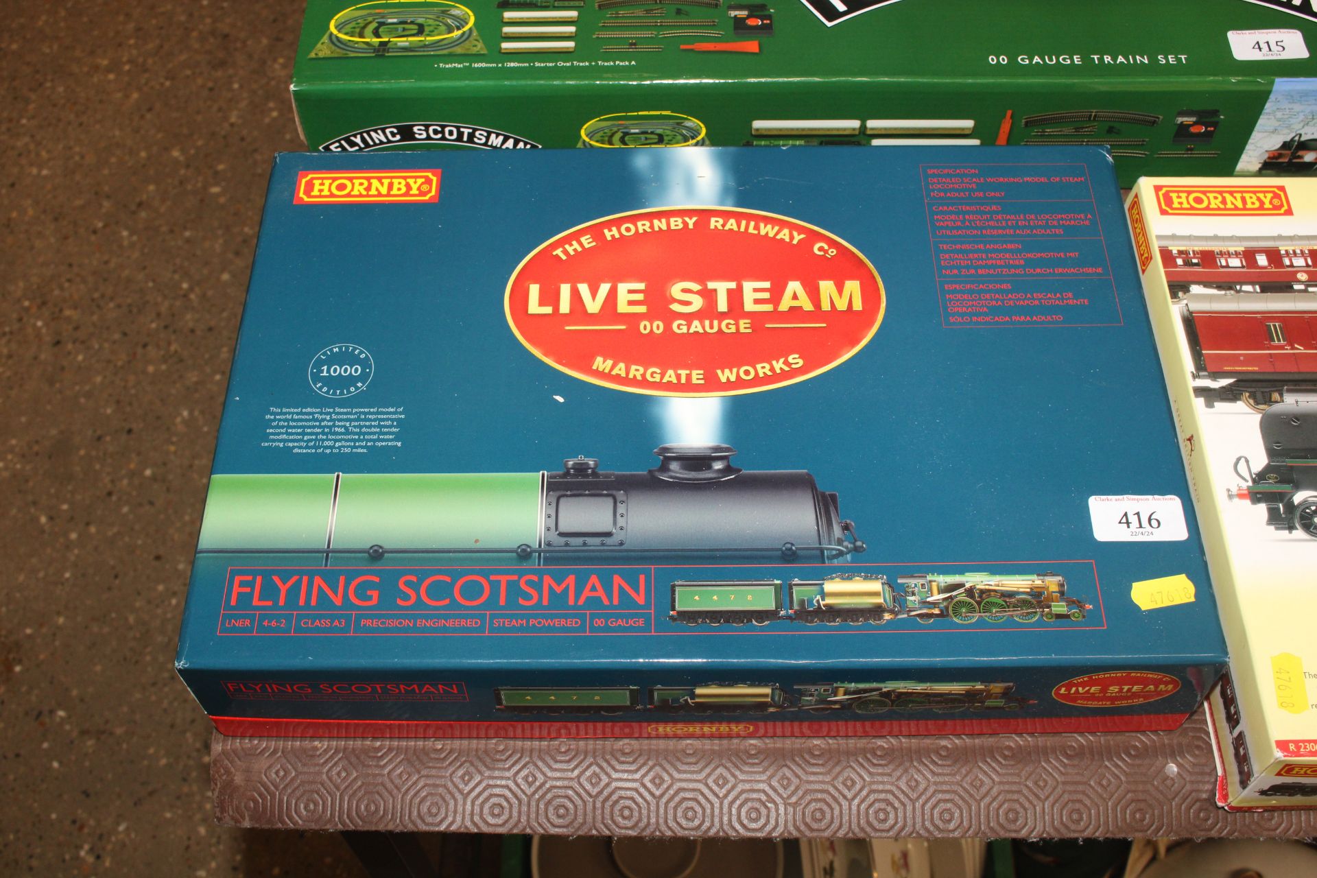 A Hornby OO gauge Live Steam Flying Scotsman