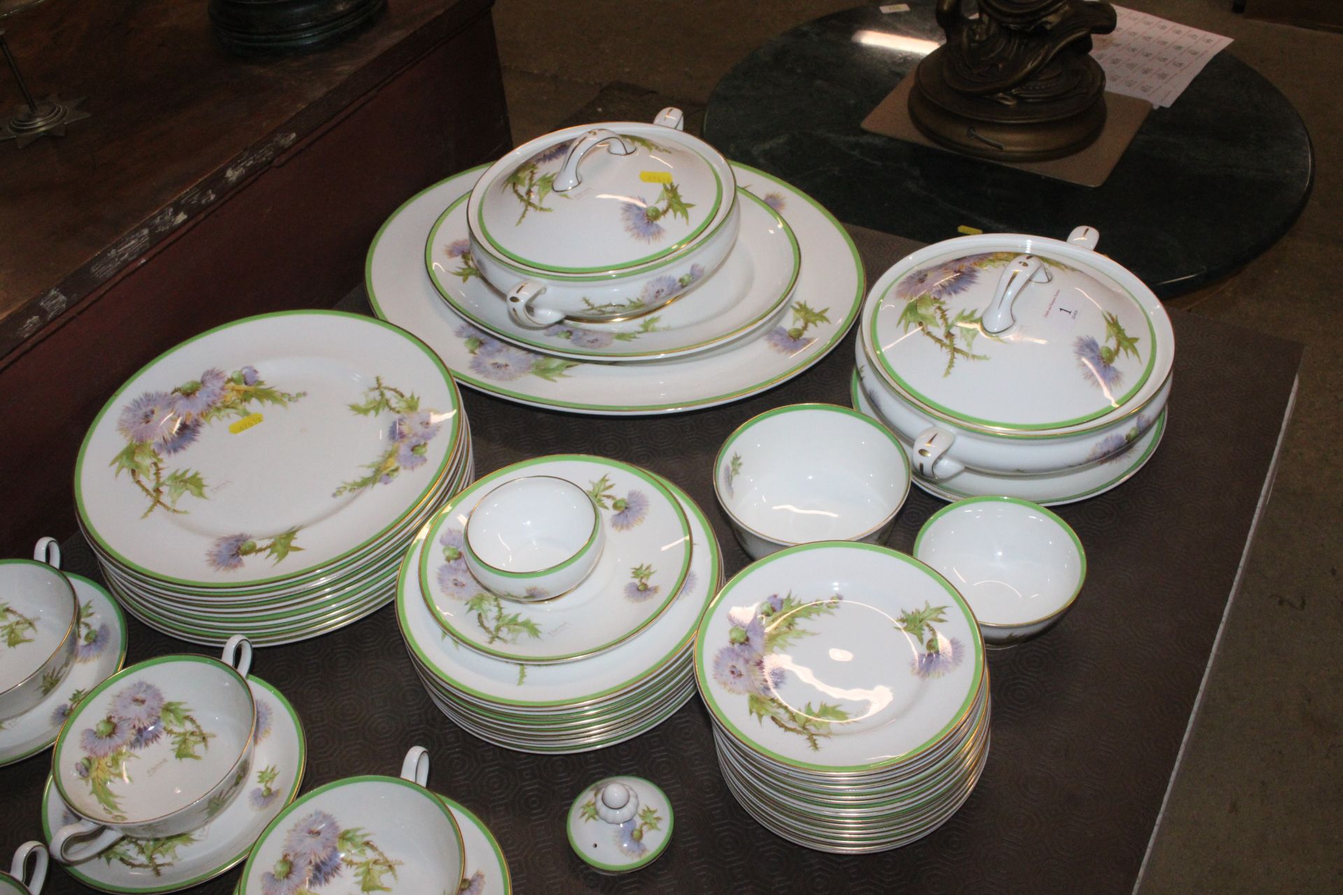 A Royal Doulton "Glamis Thistle" decorated tea / dinner service comprising dinner plates, side - Image 7 of 9