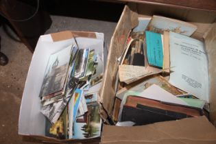 A quantity of various post-cards and ephemera
