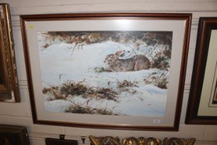 John Ryan, acrylic "Winter Hare"