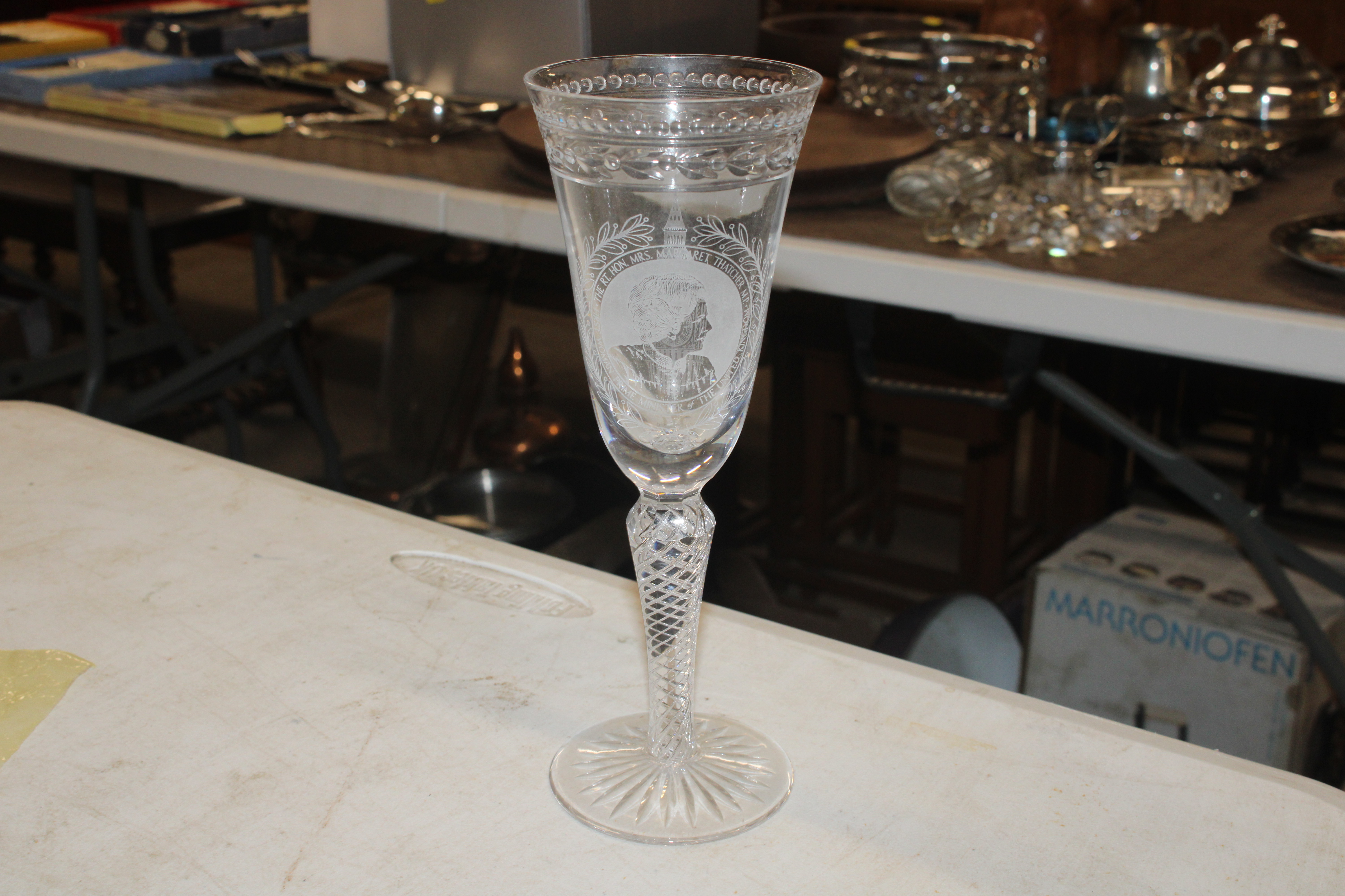 A cut glass celery vase; a large Royal Commemorati - Image 7 of 19