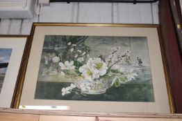 A large framed and glazed Oriental print