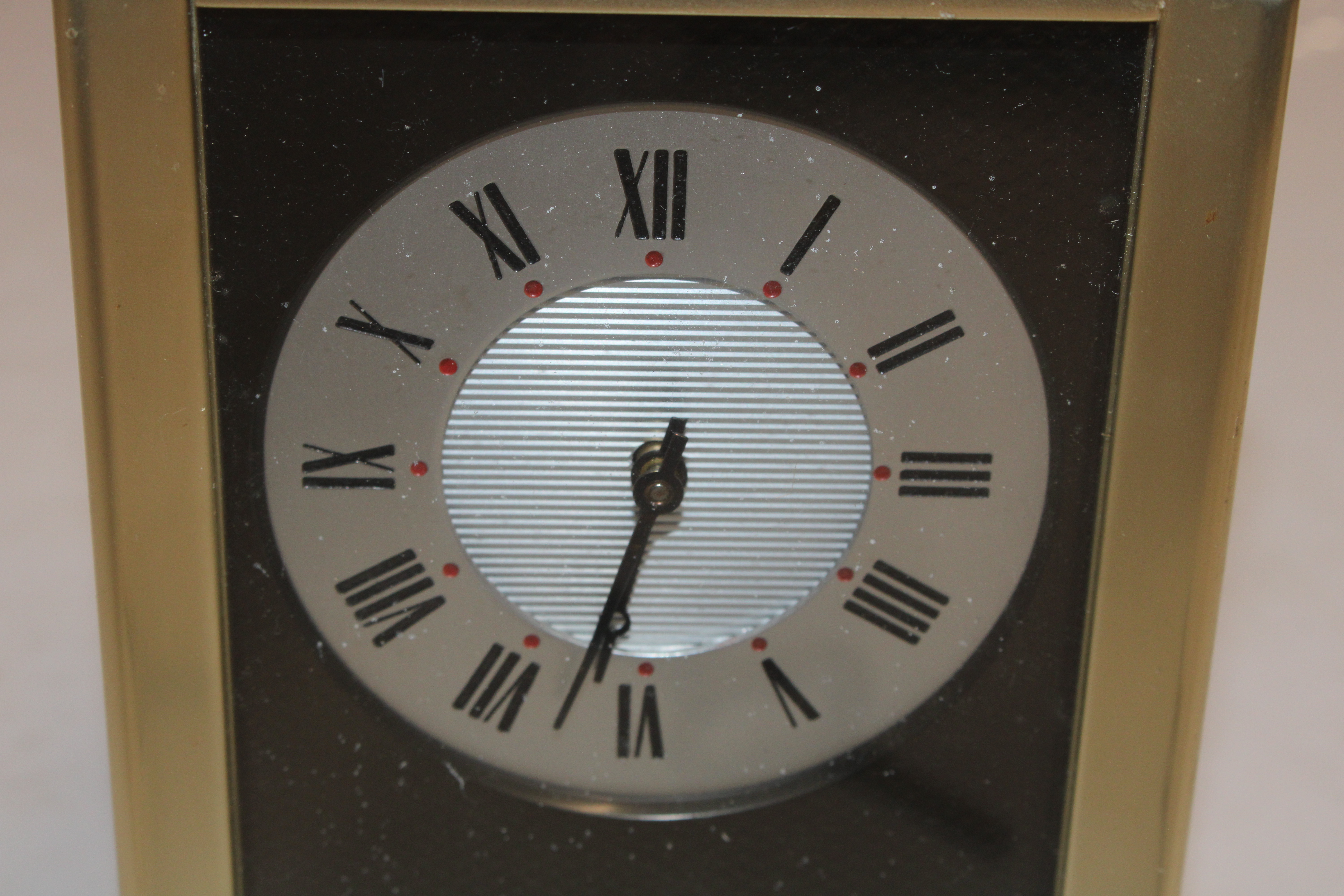 An Alcan mantel clock with plaque to the reverse d - Image 2 of 5