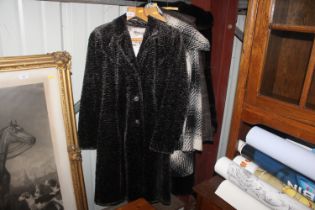 Four vintage ladies coats