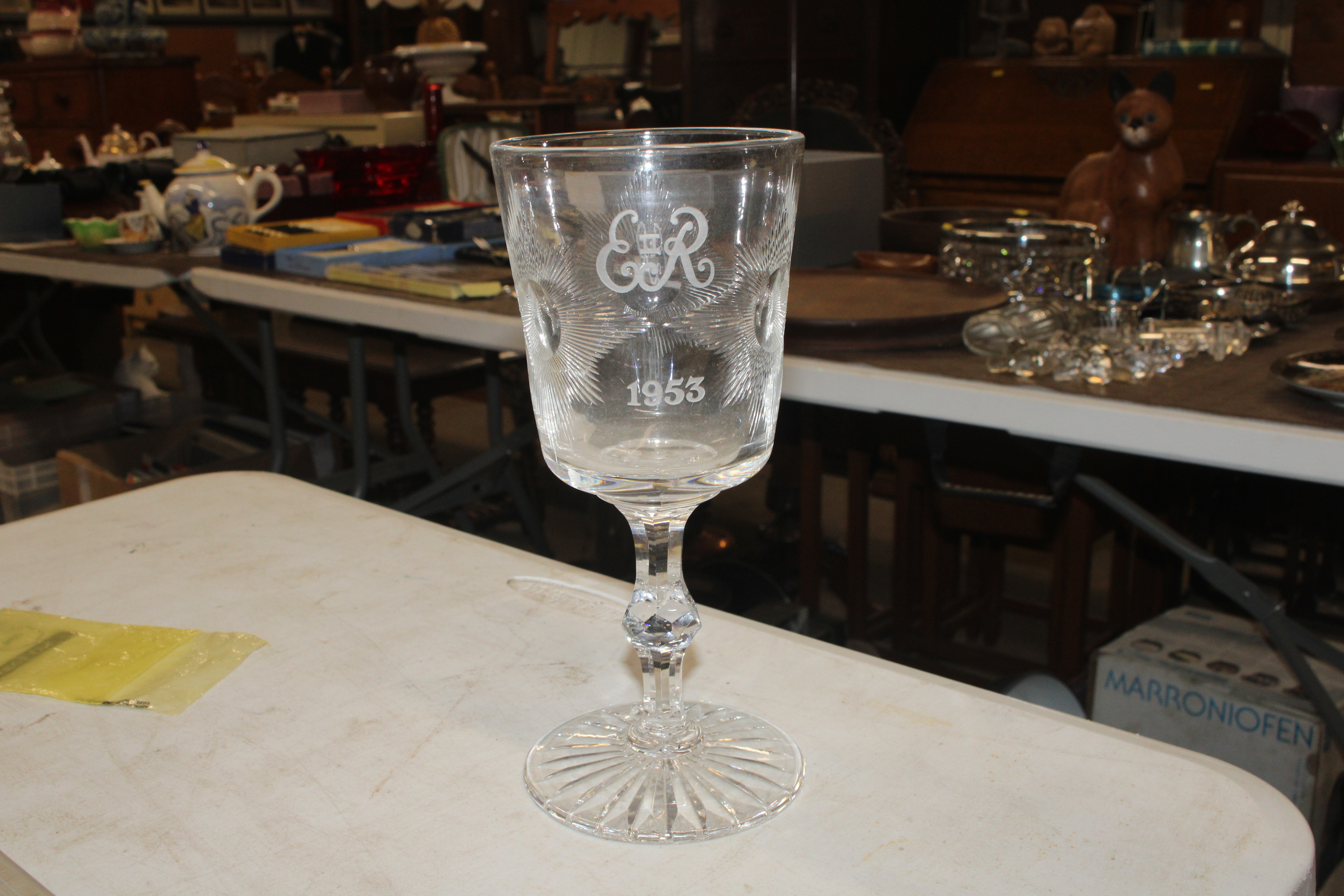 A cut glass celery vase; a large Royal Commemorati - Image 15 of 19