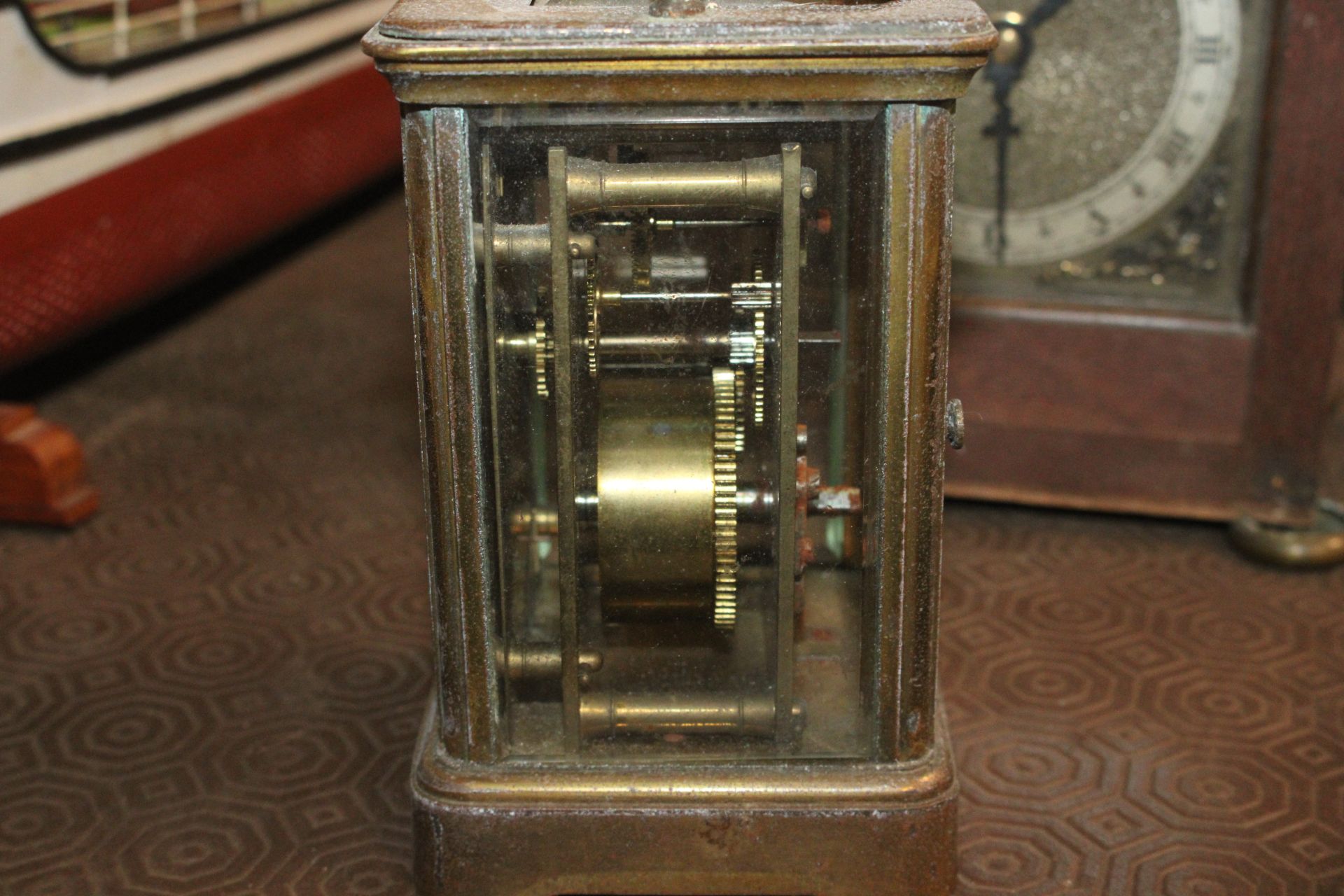 A brass cased carriage timepiece; a 19th Century w - Image 11 of 18