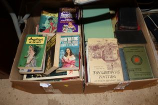 Two boxers of miscellaneous books