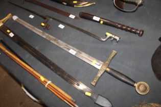 A replica Excalibur sword