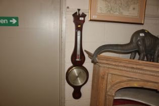 A 19th Century rosewood inlaid barometer