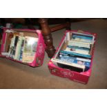 Two boxes of miscellaneous books