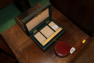 Two Victorian jewellery boxes and another