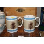 A pair of Wedgwood Mocha ware mugs