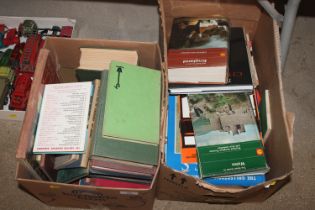 A box of sundry books